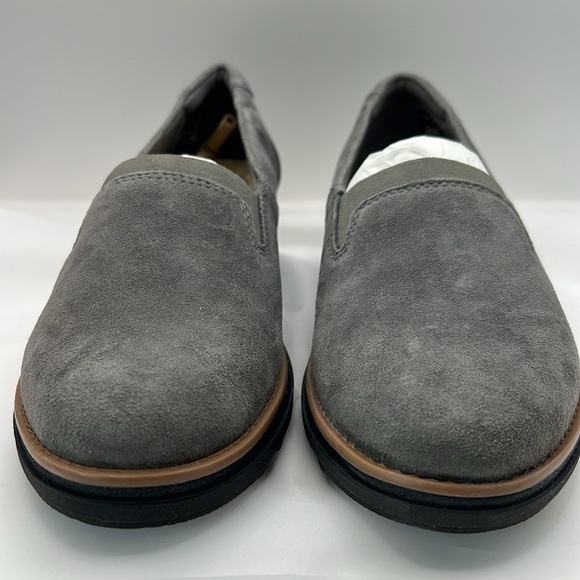 Collections by clark Sharon Dolly  gray brown slip on platform loafers  Sz 5.5 - Picture 2 of 9